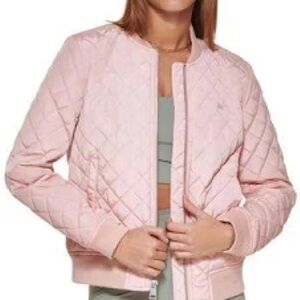 Levi's rose blush Light Pink Quilted Bomber Jacket for Women